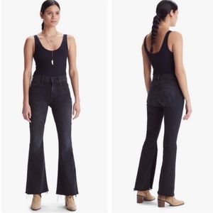 MOTHER The Weekender Fray Jeans in Dark Gray